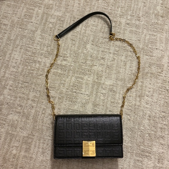Givenchy 4G black coated canvas wallet on chain bag NEW - Picture 2 of 16